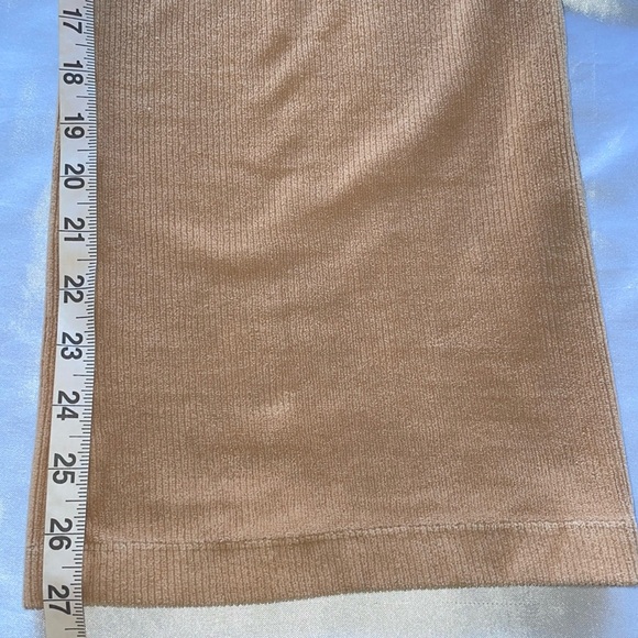 Lands End Tan Starfish Corded Velour Pants Elastic Waist Soft Flare Stretch XS - Picture 5 of 11